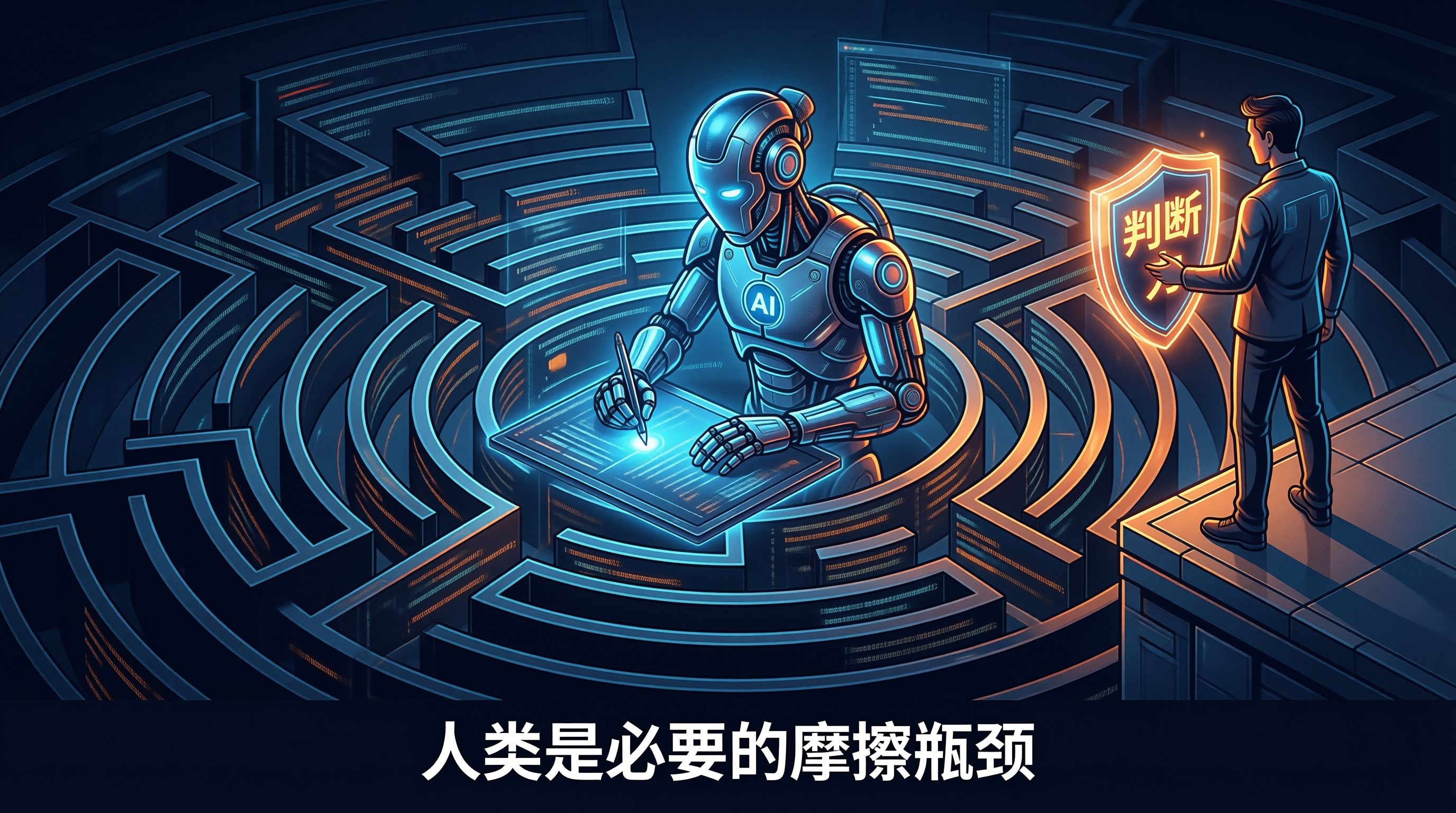 概念图:AI 代理与人类判断力 概念图:AI 代理与人类判断力